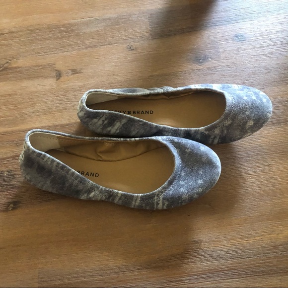 Lucky Brand Size 7 Ballet Flats Blue/Grey NWT - Picture 4 of 9